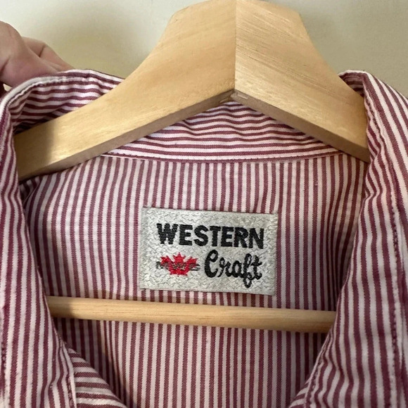 Vintage Western Craft Pinstriped Pearl Snap Shirt Size XXL - Picture 3 of 5